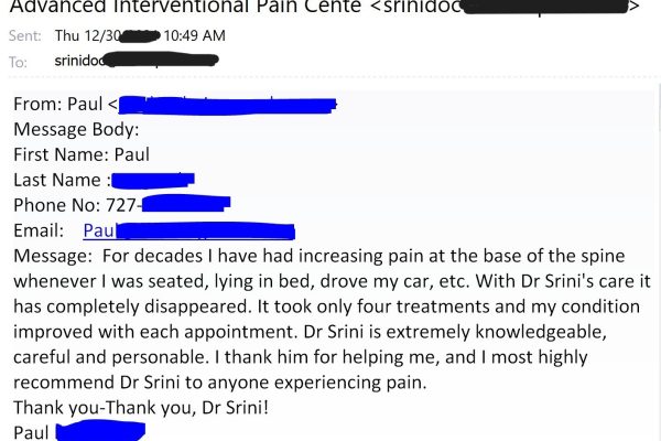 Broken tail bone treated at AIPC
